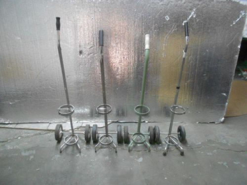 Lot of 4 Generic Oxygen Tank Cart Dolly Oxygen Cylinder Cart Single Tank Holder