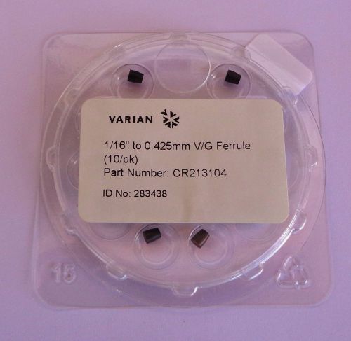 NEW Agilent / Varian CR213104 Ferrules, 1/16&#034; to 0.425mm Graphite, 10/pk