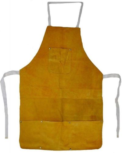 Split Leather Welding Apron 4 Pockets FREE SHIPPING