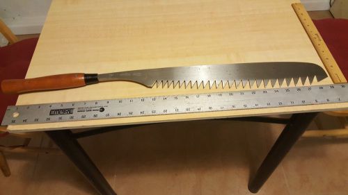 Vintage Ice Carving Saw, 16&#034;, JB Prince, Stainless Steel, Wood Handle, Japan