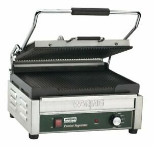 (WPG250B) 16&#034; Grooved Panini Grill - Panini Supremo Series