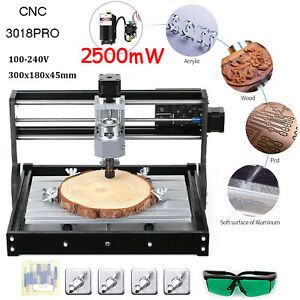 3018 PRO DIY CNC Router 2in1 Laser Engraving Machine 2500mw &amp; ER11 Collet P0M4