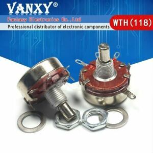 2PCS WTH118 2W 1A Potentiometer 1K 2.2K 4.7K 10K 22K 47K 100K 470K 1M WTH118-2W