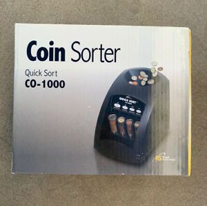 RS Royal Sovereign Quick Sort CO-1000 Coin Sorter Tested Working