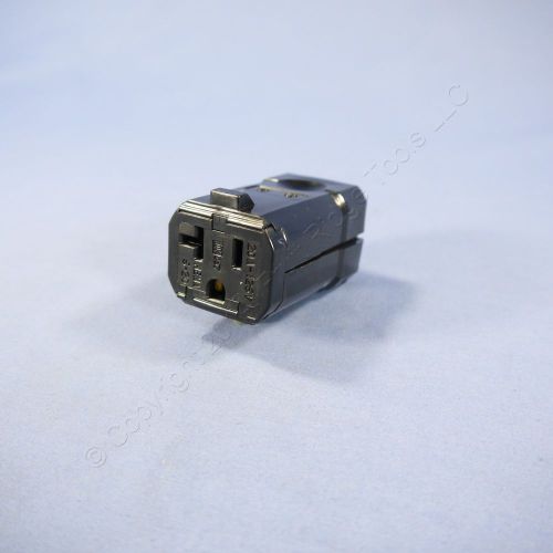 Leviton black python industrial straight blade connector 5-20r 20a 125v 5359-vb for sale