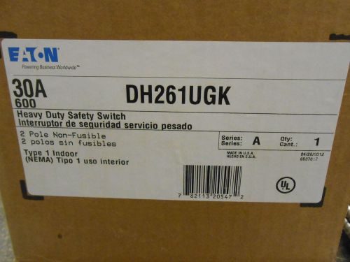 CUTLER HAMMER DH261UGK 30 AMP 600 VOLT HD SAFETY SWITCH NEMA 1