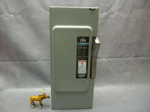 Siemens 100 amp 240v fuse disconnect suitable for service equipment nema 1 jn423 for sale