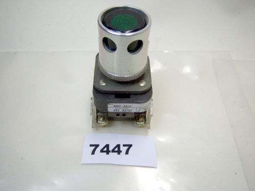 (7447) allen bradley push button 800t-qa24 illum. grn momentary 24v ac/dc for sale