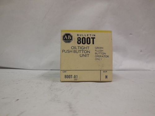 ALLEN BRADLEY AB 800T-A1/N GREEN FLUSH HEAD  PUSH BUTTON