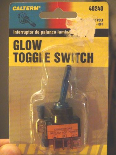 CALTERM Blue Glow Illuminated Toggle Switch 20 AMP 12V  #40240