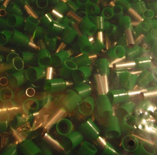 500PC WIRE CORD  END FERRULE CRIMP GREEN 14 AWG