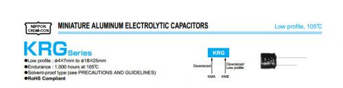 20pcs Nippon Chemi-Con NCC KRG 25V 2200UF high frequency electrolytic Capacitor