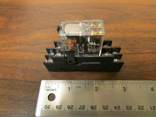 DPDT Relay On DIN Rail Socket 24VDC NOS