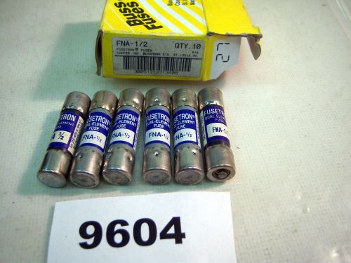 (9604) Lot of 6 Cooper Bussmann FNA-1/2 Fuses