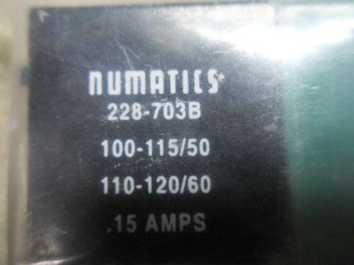 (RR10-1) 1 NEW NUMATICS 228-703B 237-451 SOLENOID COIL ASSEMBLY