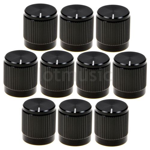 10 pcs Aluminium Alloy ?15x16mm 18T Insert Type Knob Bla