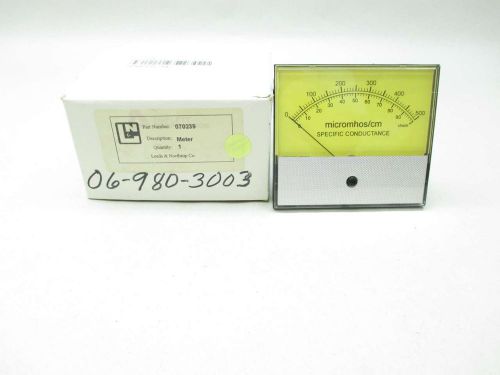 NEW LEEDS NORTHRUP 070239 0-500 MICROMHOS/CM CONDUCTANCE METER D460825