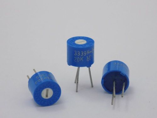 1x bourns 3339h-1-203 -( 20k ohm 10% , 500mw )-  trimmer potentiometer resistor for sale