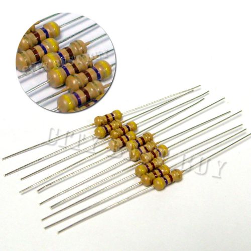 100 pcs Carbon Film Resistor 470R OHM OHMS 1/4W 0.25W Watt +/-5% ±5% For 12V LED