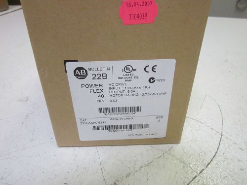 ALLEN BRADLEY 22B-A5P0N114 SER.A POWERFLEX 40 DC DRIVE *NEW IN A BOX*