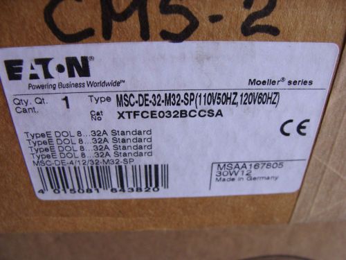 EATON XTFCE032BCCSA Type E FVNR MANUAL MOTOR CONTROLLER NEW 110/120V