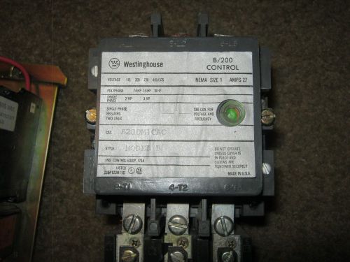 westhouse B/200 control  nema size 1 amps 27