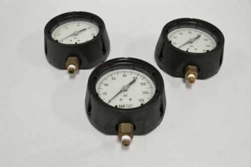 LOT 3 WEISS ASSORTED 0-30/160PSI 4IN DIAL 1/4IN NPT PRESSURE GAUGE B221368