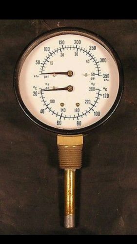 US AMETEK PT 1088 PRESSURE &amp; TEMPERATURE GAUGE 0-50 psi &amp; 60-260 F 1/2&#034; NPT NEW