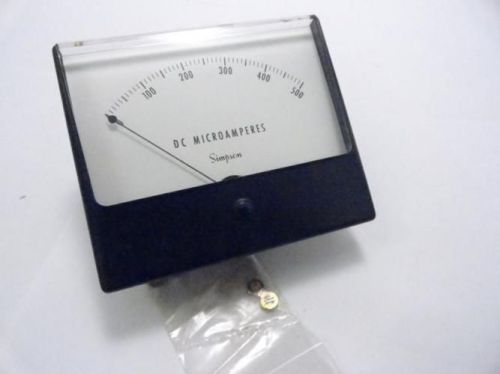 92040 New-No Box, Simpson 1329 Panel Meter, 0-500 DC Microamps