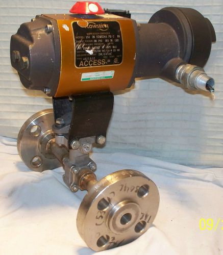 WORCESTER FLOWSERVE ACCESS 151 PNEUMATIC AIR ACTUATOR 1/2&#034; VALVE &amp; SS FLANGE