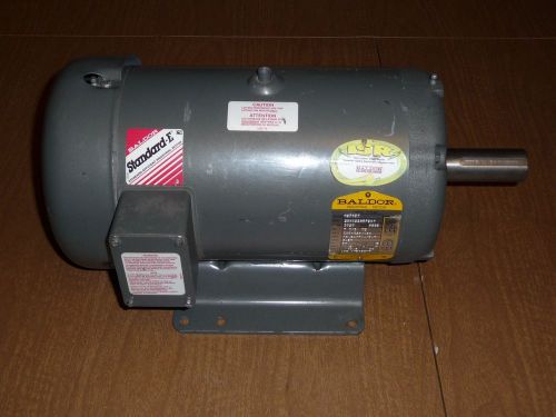 BALDOR AC MOTOR M3709T, 7-1/2 HP 3450 RPM 230/460VAC 3PH, 213T Base Mount 7.5hp