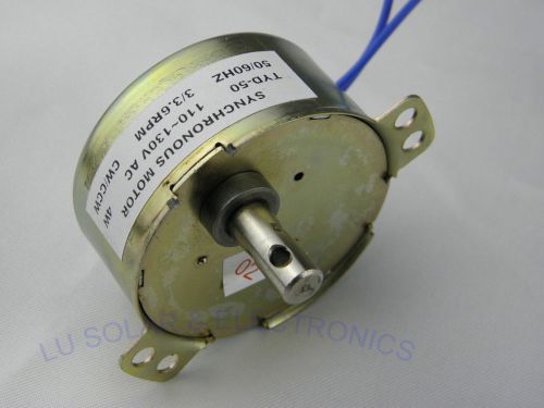 110V AC 3/3.6RPM Robust AC Synchronous Motor TYD-50 CW/CCW Torque 8Kgf.cm 4W NEW