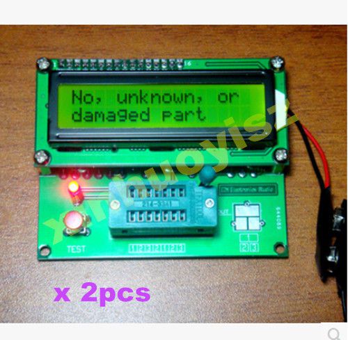 2xmega328 transistor tester capacitor esr inductance resistor lcr meter npn pnp for sale