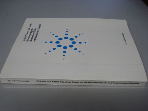 Agilent psa &amp; esa series measurement guide &amp; programming examples for sale