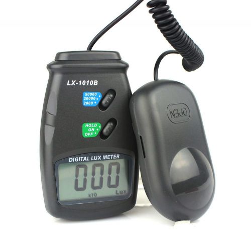 Digital LCD 50,000 Lux Meter Photometer Luxmeter Light Meter Black