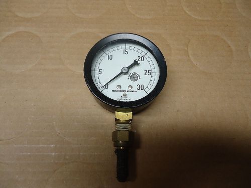 vintage Marsh Instrument Co SKOKIE ILL / PSI Gauge to 30