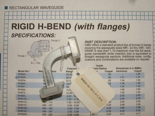 WR28 BEND WAVEGUIDE RIGID H 26.5GHz - 40GHz CMT RHB28