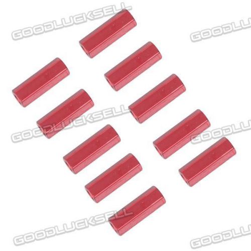 M3*15 H5 Aluminum Alloy Hexa Spacer Pillar Red 10-Pack l