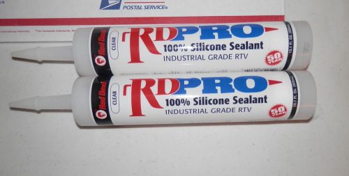 LOT 2 NEW RED DEVIL 0826/OI RDPRO CLEAR SILICONE SEALANT 10.1 FL OZ Free Ship!