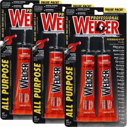 Welder Adhesive, 3 Packs of Two 1oz Tubes - All Purpose - Interior/Exterior