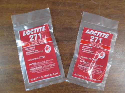 NEW Lot of 2 Loctite 271 Threadlocker .5ml Capsule