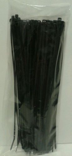 Black Zip Ties Nylon Cable Ties  Plastic Ties 11&#034; High Strength