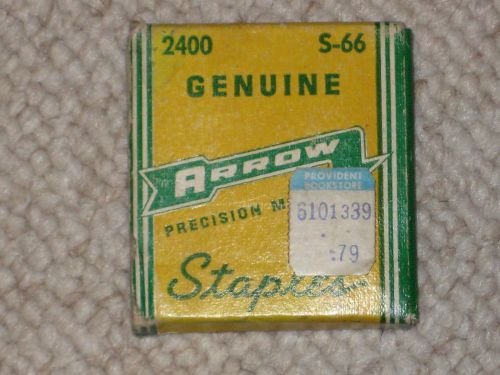 Vintage genuine 2400 s-66 arrow staples partial box original cost $.79 for sale