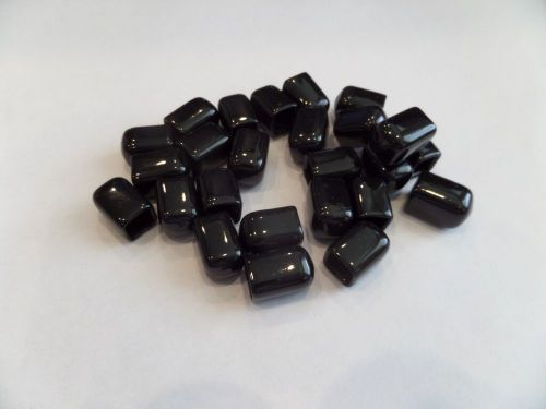 Square Vinyl Caps 5/16&#034; x 5/16&#034;- 1/2&#034; Tall Black bags of 25