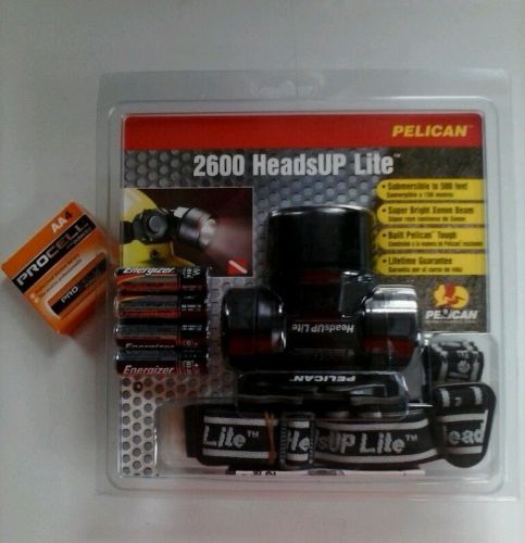 Pelican headsup 2600 xenon super bright headlamp 2 krypton lamp head flashlight for sale