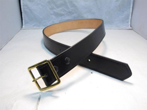 CUSTOM G&amp;G Sz 36&#034; Plain Black 1.75&#034; Wide Shooters Garrison Gun Belt Brass Buckle