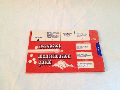 Narcotics identification guide for sale