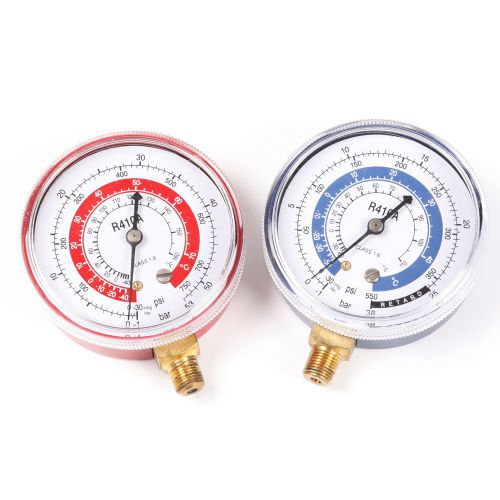 Pair air conditioner r410a r134a r22 refrigerant low&amp;high pressure gauge psi kpa for sale