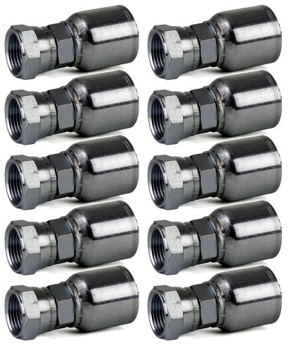 Qty 10 - 3/8&#034; hose x 1/2&#034; jic 37? female swivel hydraulic fittings fjx-06-08 for sale