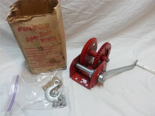 Fulton Safety Brake Hand Winch 1200lb Model 560 Red